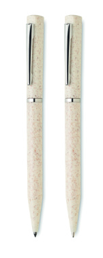Logotrade advertising product image of: Wheat straw/ABS twist pen set