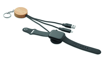 Logo trade promotional gift photo of: Key ring with 4 in 1 60W cable