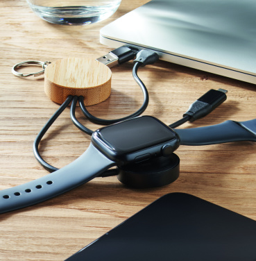 Logo trade corporate gifts picture of: Key ring with 4 in 1 60W cable