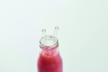 Logo trade promotional products picture of: 4 reusable glass straws