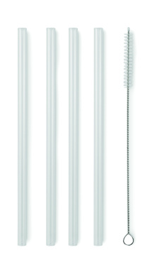 Logotrade promotional gift image of: 4 reusable glass straws