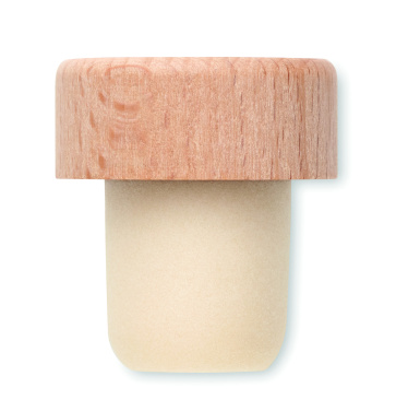 Logo trade business gift photo of: Beech wood bottle stopper