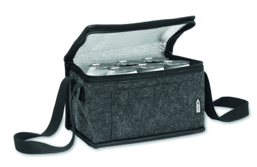 Logo trade business gifts image of: RPET felt cooler bag