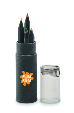 Logo trade promotional item photo of: 6 black colouring pencils