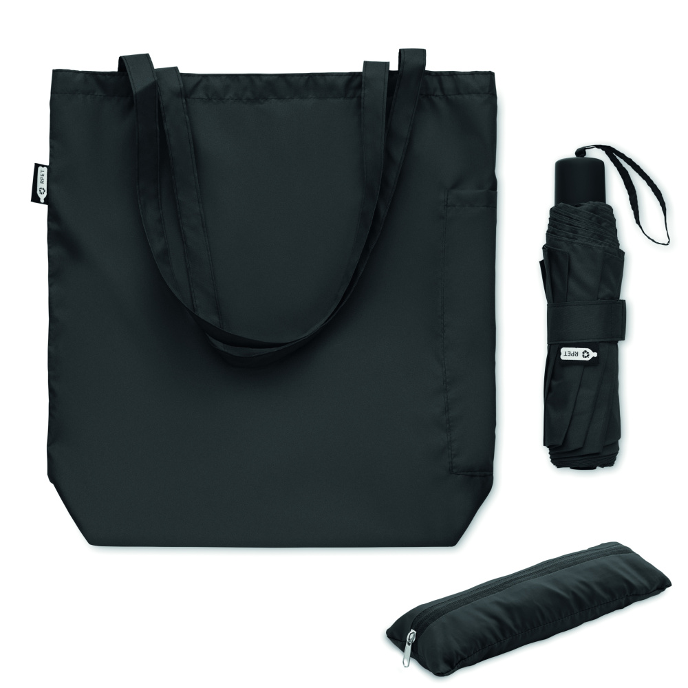 Logo trade promotional merchandise picture of: 21 inch RPET umbrella set