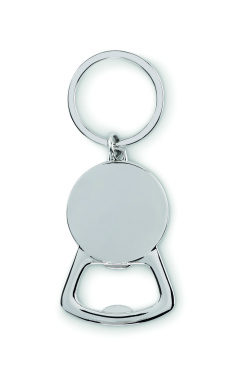 Logo trade business gifts image of: Recycled aluminium key ring