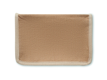 Logotrade promotional item image of: Jute and canvas cooler bag 3L