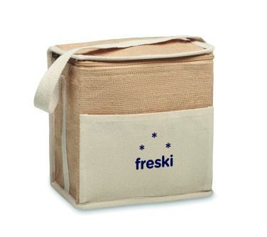 Logotrade business gifts photo of: Jute and canvas cooler bag 3L