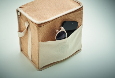 Logotrade promotional items photo of: Jute and canvas cooler bag 3L