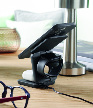 Logo trade business gifts image of: 3in1 foldable charging station