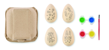 Logotrade promotional gift image of: Wooden eggs painting set