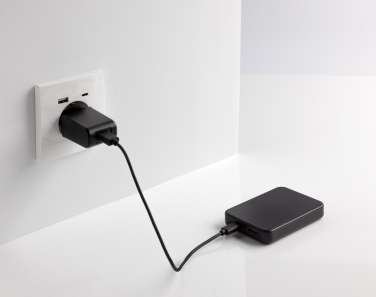 Logo trade promotional merchandise photo of: Boostcore RCS recycled plastic powerbank 5.000mAh with USB C