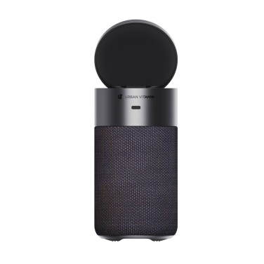 Logo trade promotional gifts image of: Urban Vitamin Anaheim RCS recycled 10W speaker 15W charger