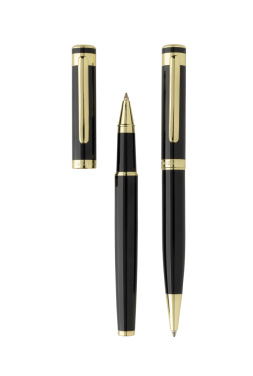 Logotrade business gift image of: Swiss Peak Luca RCS recycled brass deluxe pen set