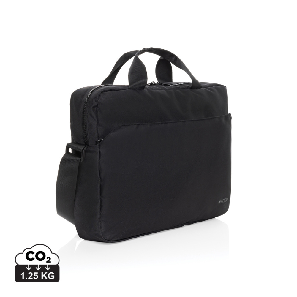 Logotrade promotional gift picture of: Swiss Peak Aware™ RPET Essential 15.6 inch laptop bag