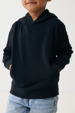 Logo trade promotional giveaway photo of: Iqoniq Yengo kids recycled cotton hoodie with sidepockets