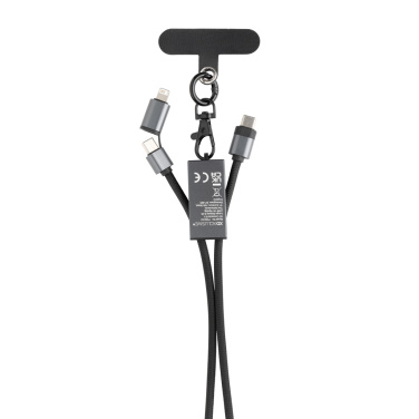 Logotrade promotional giveaways photo of: Terra RCS recycled PET phone cord with dual charge cable