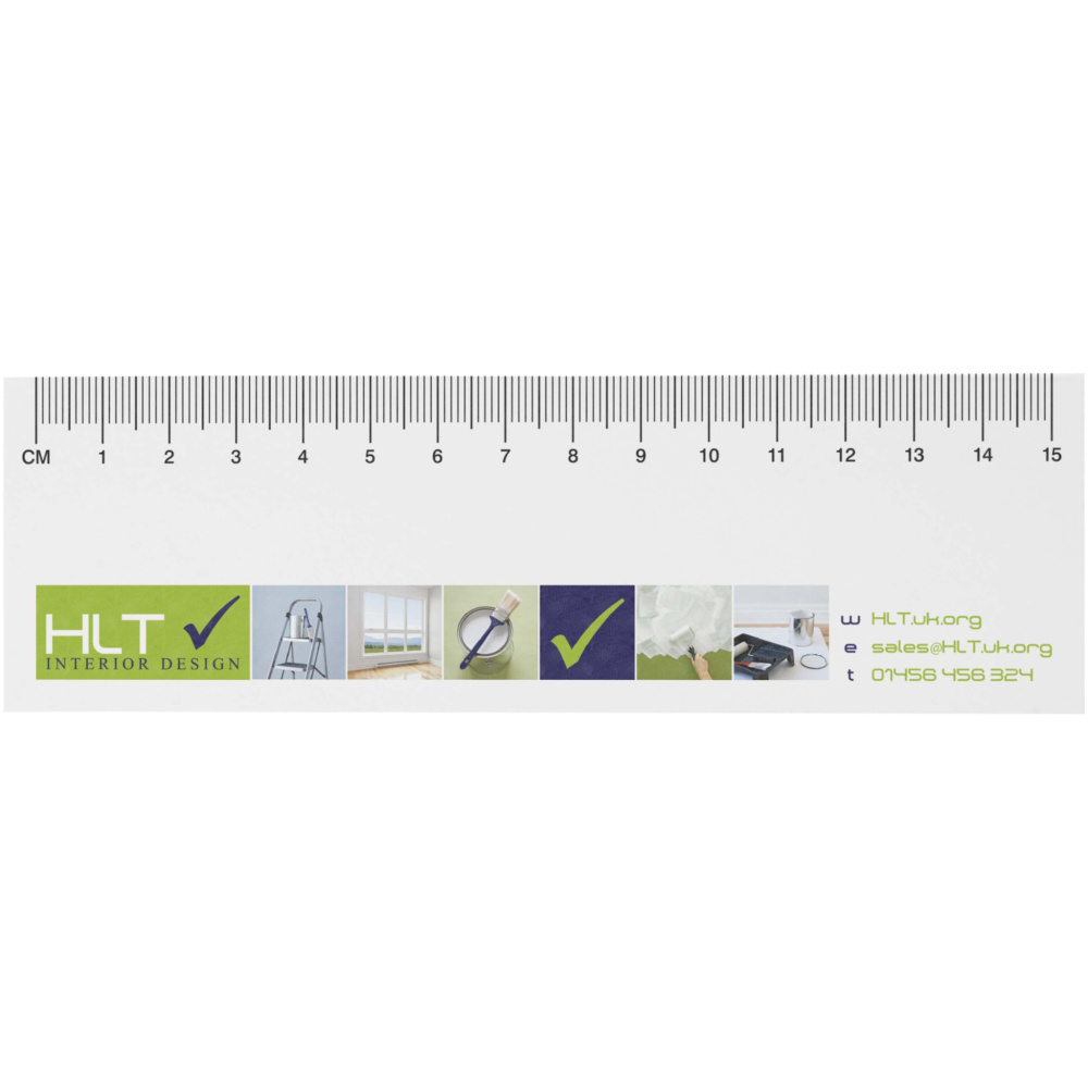 Logo trade promotional product photo of: Sticky-Mate® recycled sticky notes with printed 15 cm ruler