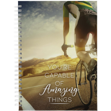 Logo trade promotional gifts image of: Desk-Mate® A5 hard cover undated diary