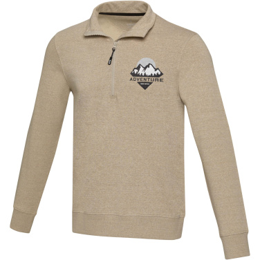 Logo trade promotional giveaway photo of: Tin unisex Aware™ recycled quarter zip sweater 