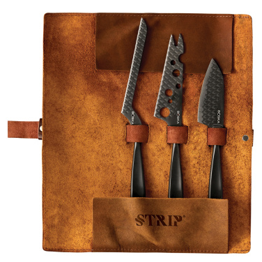 Logo trade promotional gift photo of: BOSKA Cheese Knife Set Monaco+ Black