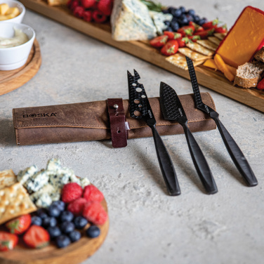 Logo trade corporate gifts picture of: BOSKA Cheese Knife Set Monaco+ Black