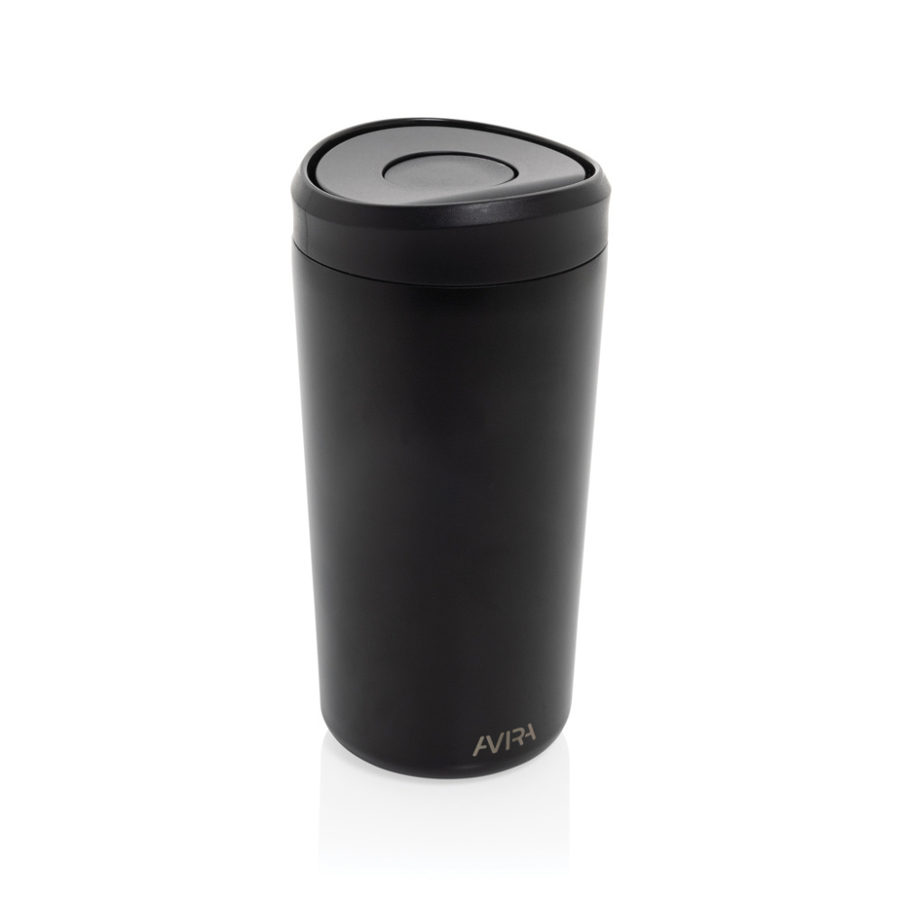 Logo trade promotional items image of: Avira Alix RCS re-steel click tumbler 400ML