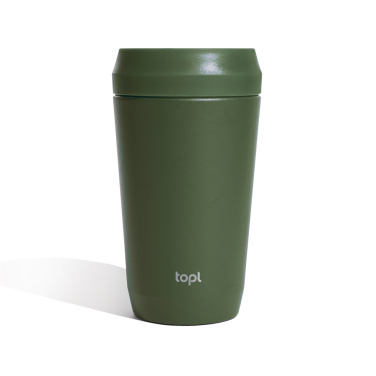 Logo trade promotional gifts image of: Topl Recycled Steel To Go Tumbler Patented 360 Lid 354ml
