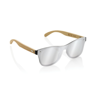 Logotrade corporate gift image of: Prism RCS recycled plastic sunglasses with bamboo frame