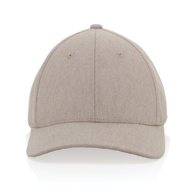Logo trade promotional gifts image of: Milo AWARE™ recycled heather 6 panel cap 200gr