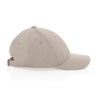 Logo trade business gift photo of: Milo AWARE™ recycled heather 6 panel cap 200gr
