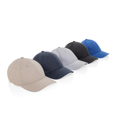 Logotrade business gift image of: Milo AWARE™ recycled heather 6 panel cap 200gr