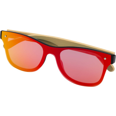 Logo trade promotional merchandise image of: Tan sunglasses with bamboo temples