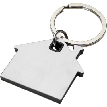 Logotrade promotional merchandise picture of: Nook house-shaped keychain