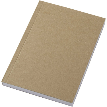 Logo trade promotional merchandise picture of: Novella Austen A6 recycled soft cover kraft notebook - 100 sheets