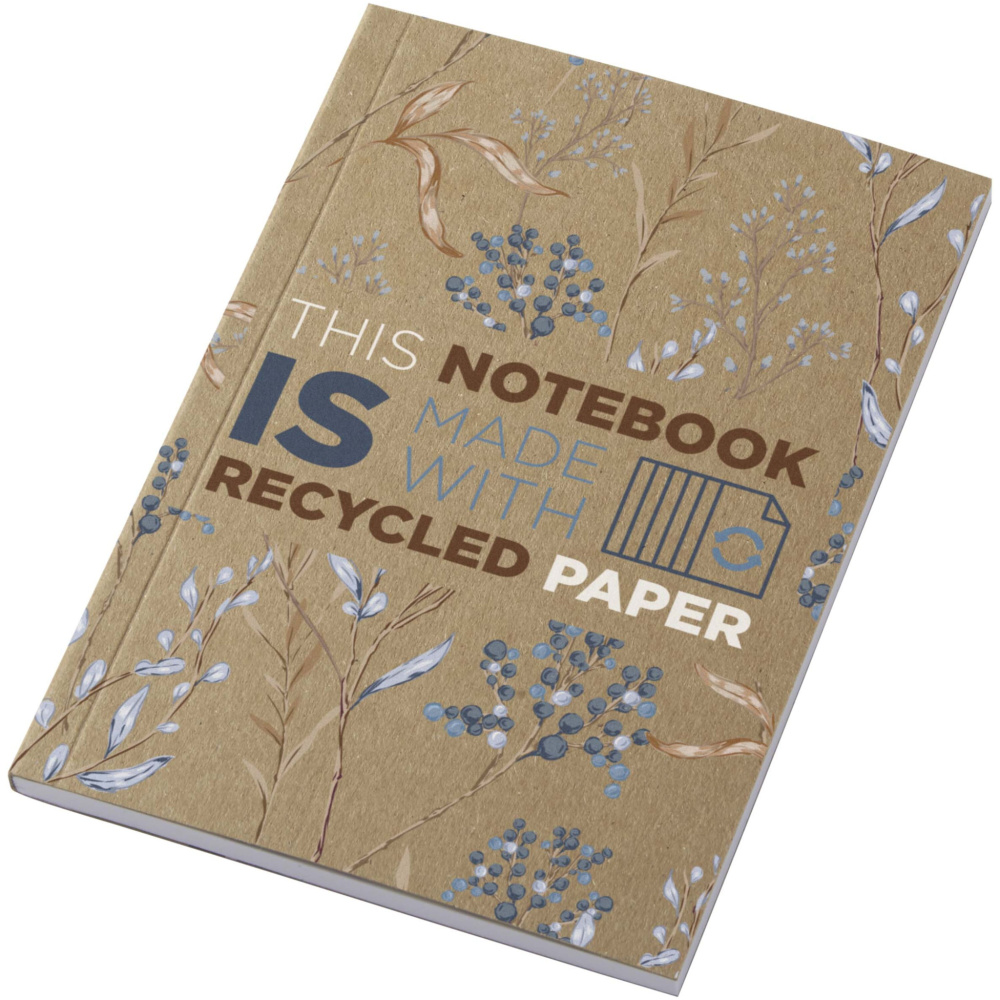 Logotrade promotional merchandise photo of: Novella Austen A6 recycled soft cover kraft notebook - 50 sheets