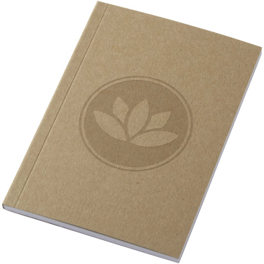 Logo trade business gifts image of: Novella Austen A6 recycled soft cover kraft notebook - 50 sheets