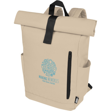 Logotrade promotional gift picture of: Byron 15.6" GRS RPET roll-top backpack 18L