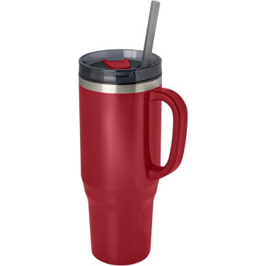 Logo trade promotional merchandise photo of: Melbourne 1200 ml RCS certified insulated tumbler with straw