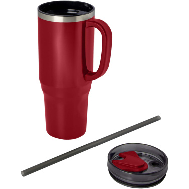 Logotrade promotional product picture of: Melbourne 1200 ml RCS certified insulated tumbler with straw