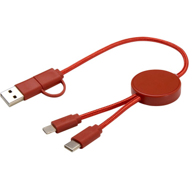 Logotrade advertising product picture of: Citala 5-in-1 recycled plastic 30 cm data sync and 27W fast charge cable