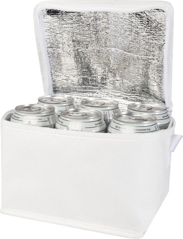 Logo trade advertising products image of: Spectrum 6-can recycled non-woven cooler bag 4L