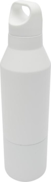 Logotrade promotional gift picture of: Odessy 600 ml RCS certified recycled stainless steel insulated bottle with 300 ml cup