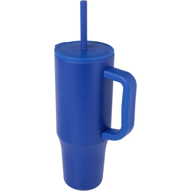Logo trade promotional items image of: Brady 900 ml RCS certified insulated tumbler with silicone straw