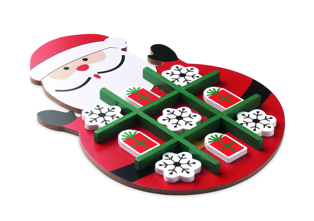 Logo trade promotional giveaways image of: Christmas wooden tic tac toe