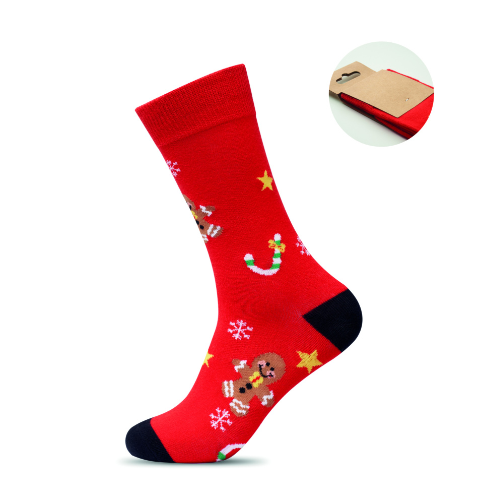 Logo trade promotional items image of: Pair of Christmas socks M