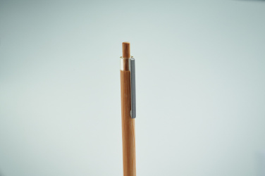 Logo trade promotional products image of: Push button bamboo pen