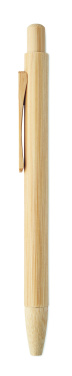 Logo trade corporate gifts image of: Bamboo automatic ball pen