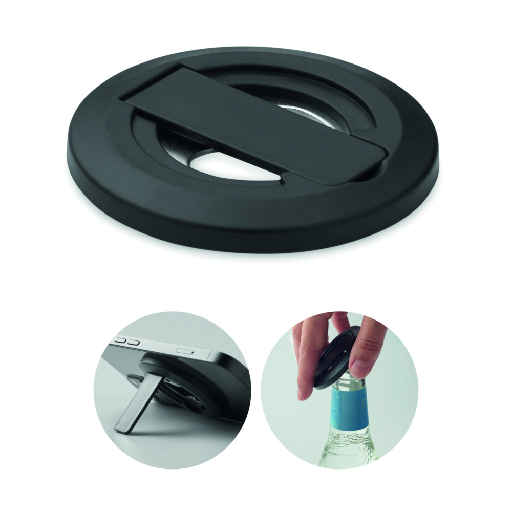 Logo trade promotional merchandise image of: Phone holder and bottle opener