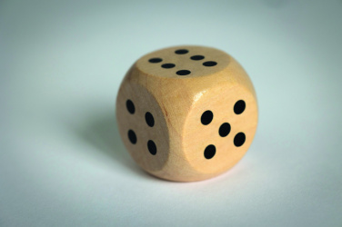 Logo trade advertising products image of: Schima wooden dice 3cm dia